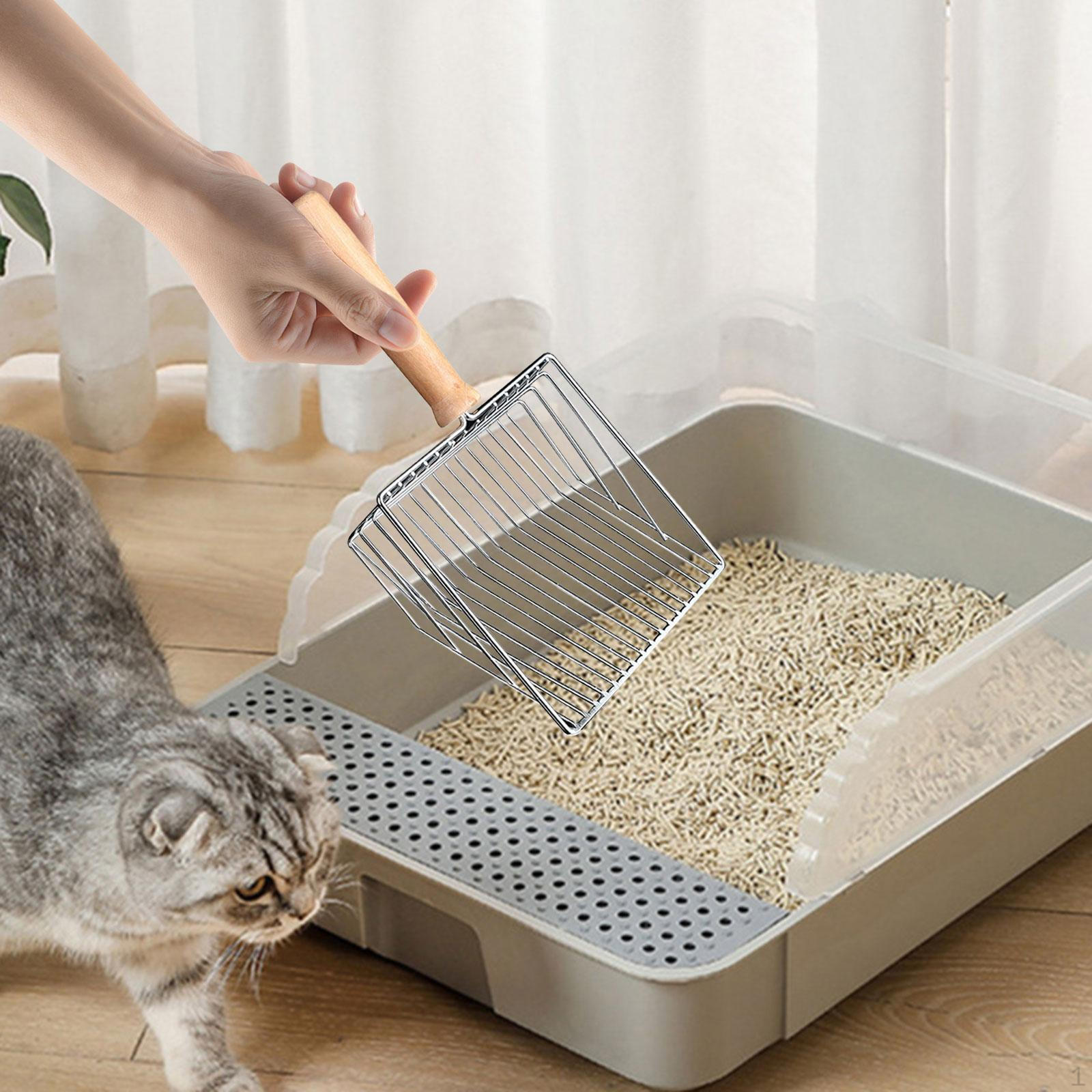 

Совок для кошачьего туалета, лопата для кошачьего песка, с ручкой, металлическая лопатка для щенков 14.5cmx5.5cmx28cm