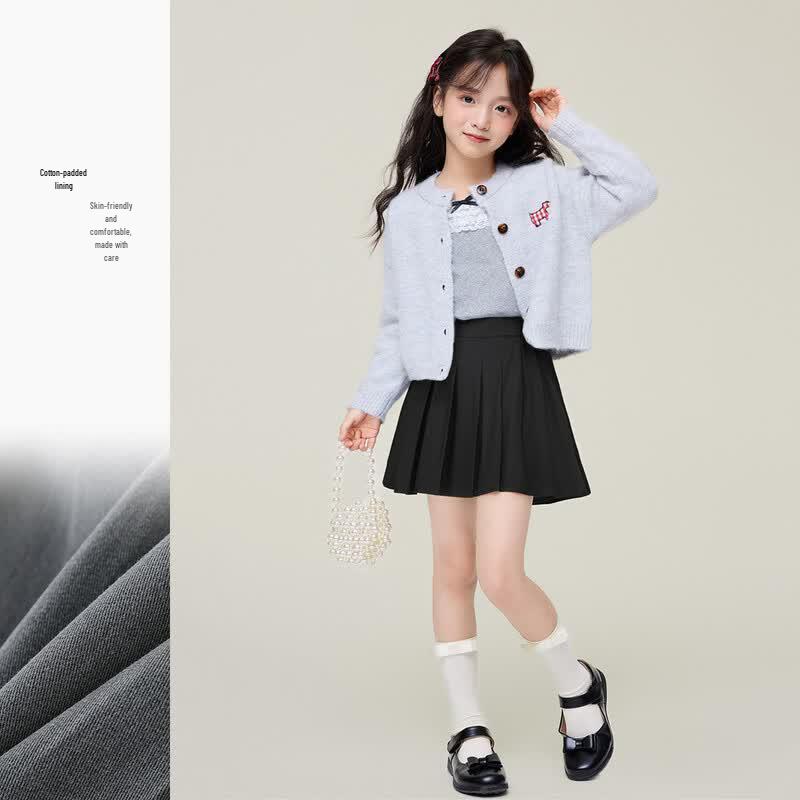 Girls' JK Style Pleated Skirt