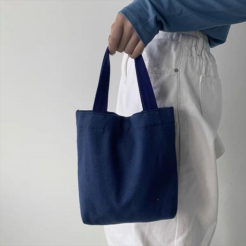 Versatile Japanese Canvas Tote: Large Capacity, Handheld, Trendy Lunch Box Bag for Women