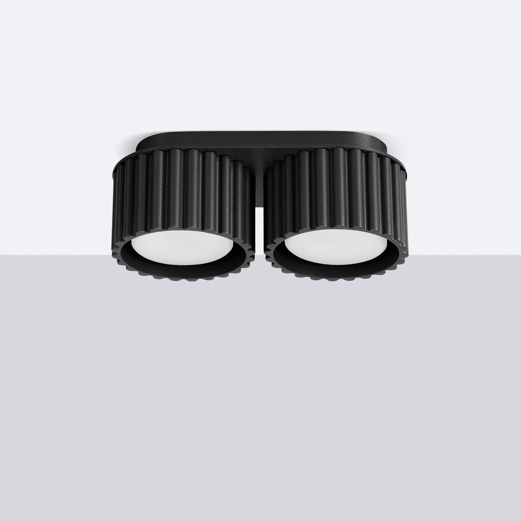 Ceiling lamp aura 2 black Gx53