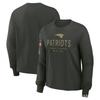 Herre Sporty Sort Hættetrøje med Rund Hals NFL Holdprint Afslappet Sweatshirt Løstsiddende Efterår