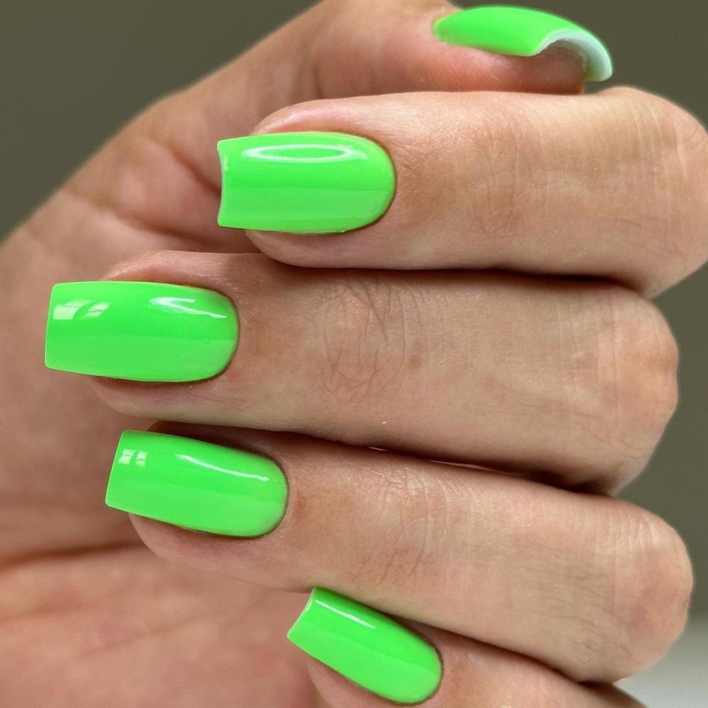 Damskie Proste Średnie i Długie Jednokolorowe Naklejki do Noszenia Nail Art