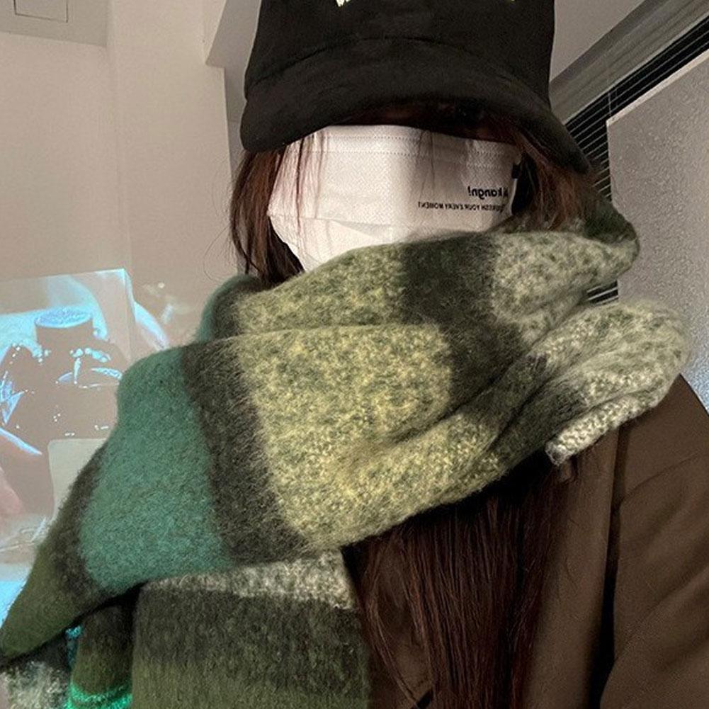 220*30cm Premium Winter Scarf Women 2026 New Korean Style Thick Warm Fashionable Neck Warmer Cold Weather Accessories