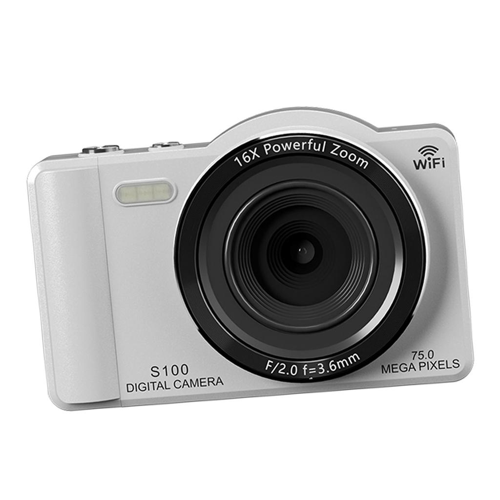 4K Digital Camera 80MP WiFi Vlog Camera with 18X Digital Zoom Built In Flash Dual Lens Selfie Auto Camera for Travel Photography