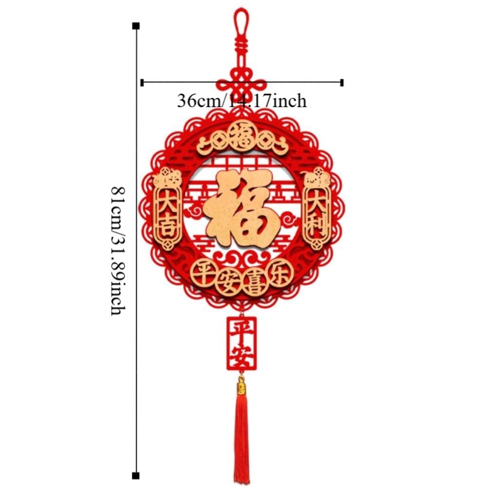 Red New Years Decoration Chinese Style New Year Hanging Ornaments Living Room