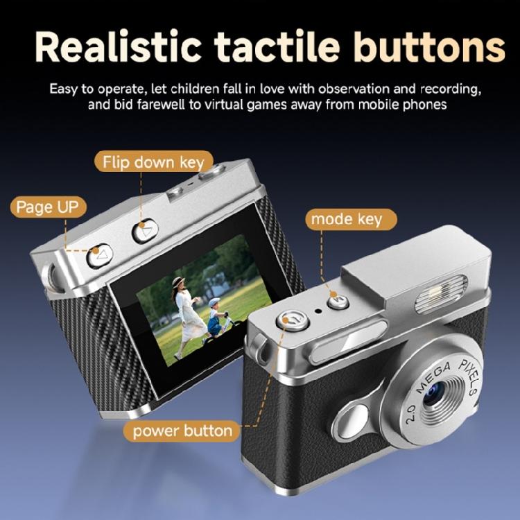 Retro Camera 12MP Photo Capture 1080P Video Recording Keychains Attachment Long Service Battery For Daily Use