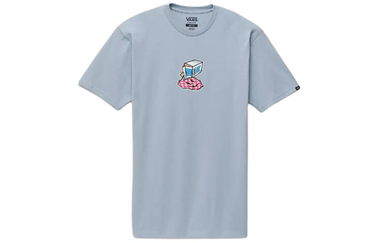 Vans Футболка Spilled Warp Мужская Серо-синяя VN000G5RDSB M