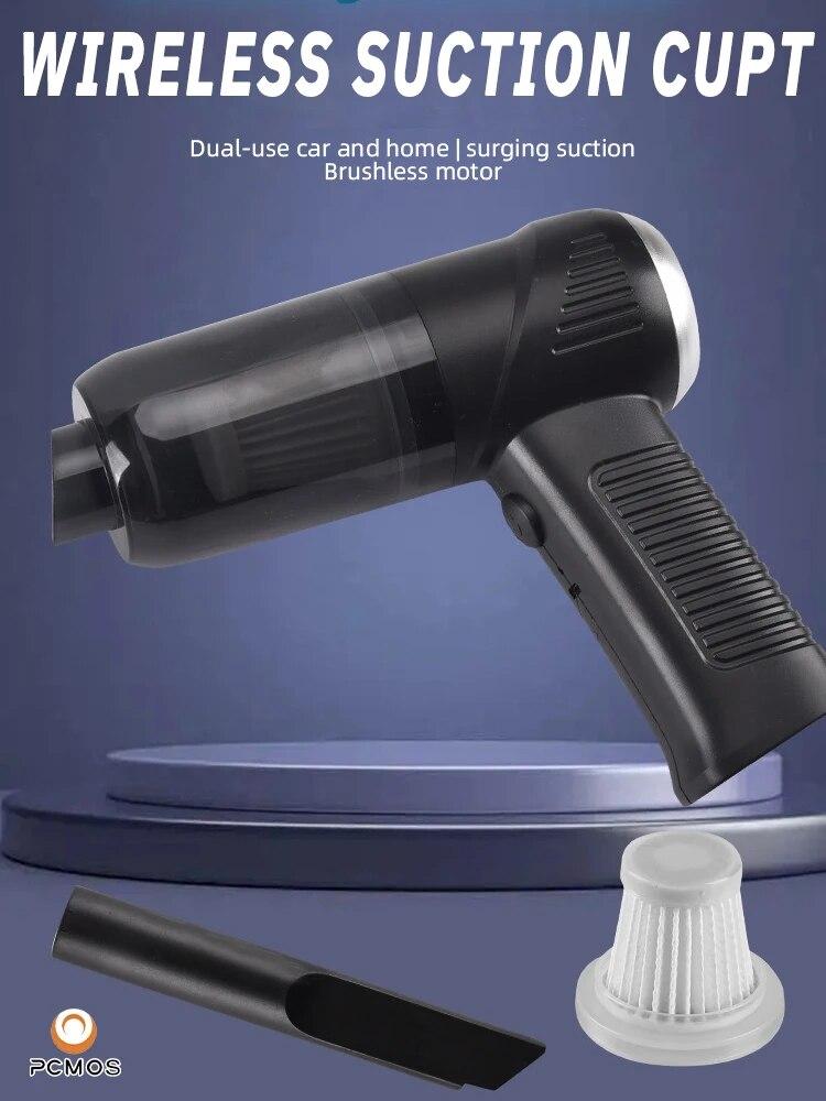 PCMOS Portable Car Vacuum Cleaner Wireless Charging High Power Fully Automatic for Household and Car