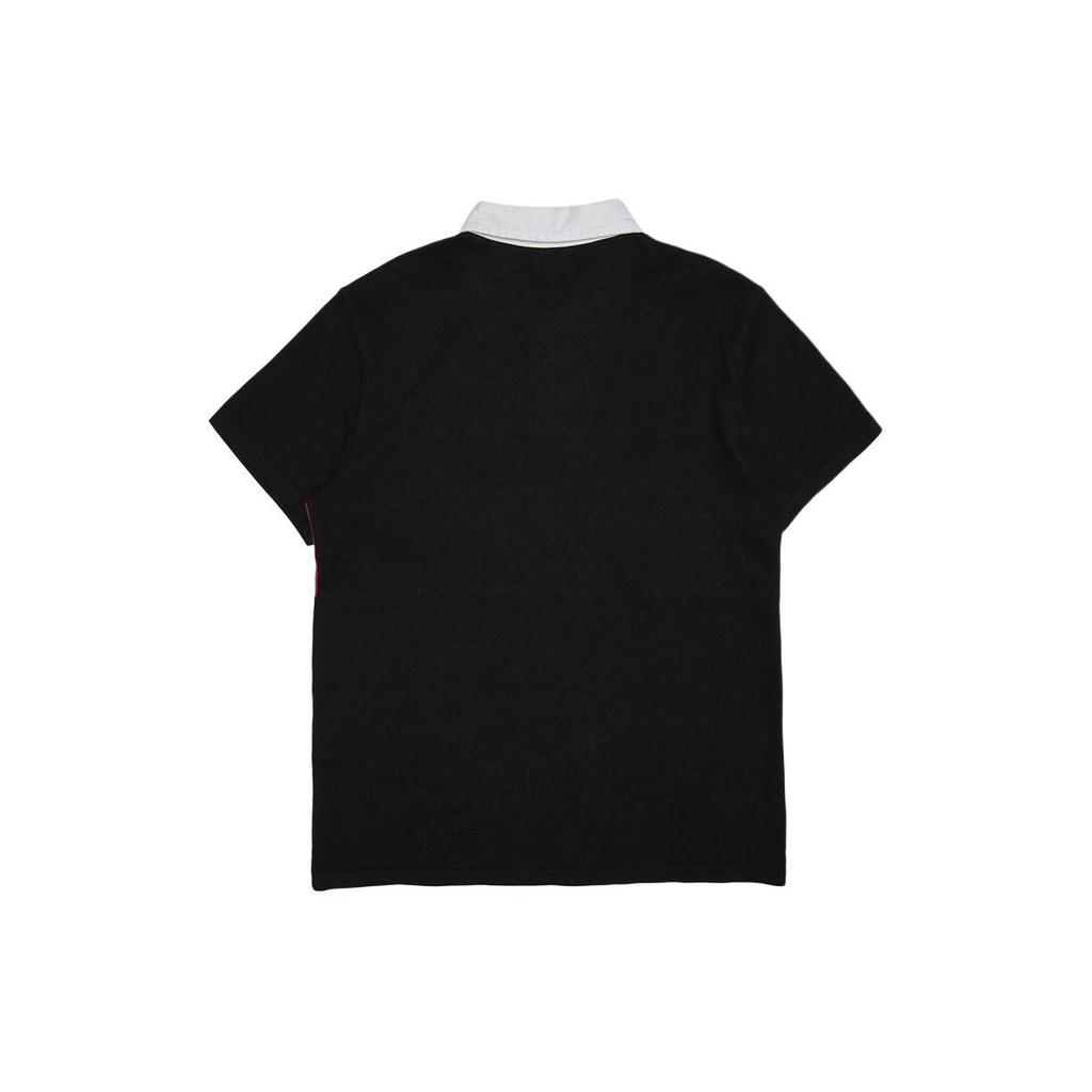 Levis Color Block Pánská pohodlná ležérní polokošile s krátkým rukávem s potiskem písmen Černá 69949-0000