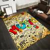 Colorful Music-Themed Carpet with Instruments and Jazz Patterns Suitable for Use As an Anti-slip for Living Room Bedroom Sofas