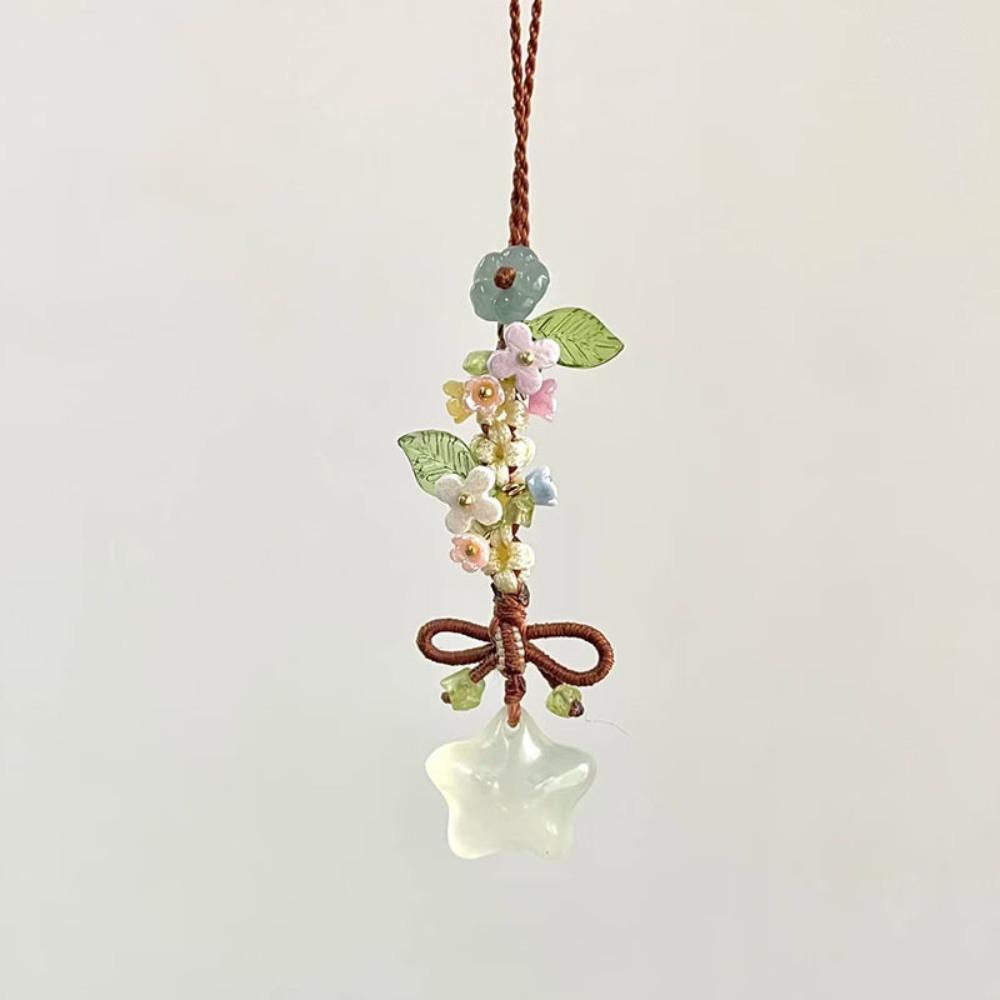 Ice Transparent Star Flower Pendant Sweet and Cute Bag Decoration Mobile Bag Pendant Chinese Style Phone Charm