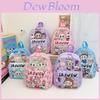 Adorable Cartoon Character Preschool Backpack For Boys And Girls In Soft Pastel Colors