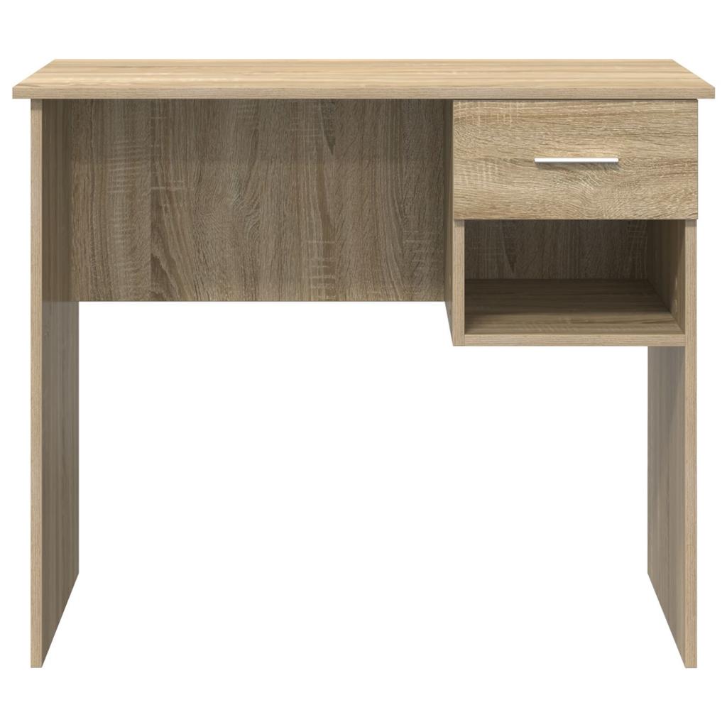 vidaXL Schreibtisch mit Stauraum Sonoma Eiche 90x49.5x75 cm Holzwerkstoff