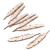 50pcs Unfinished Wood Feather Wood Crafts Feather Wood Feather Cutouts Wood Slices  Room Decoration