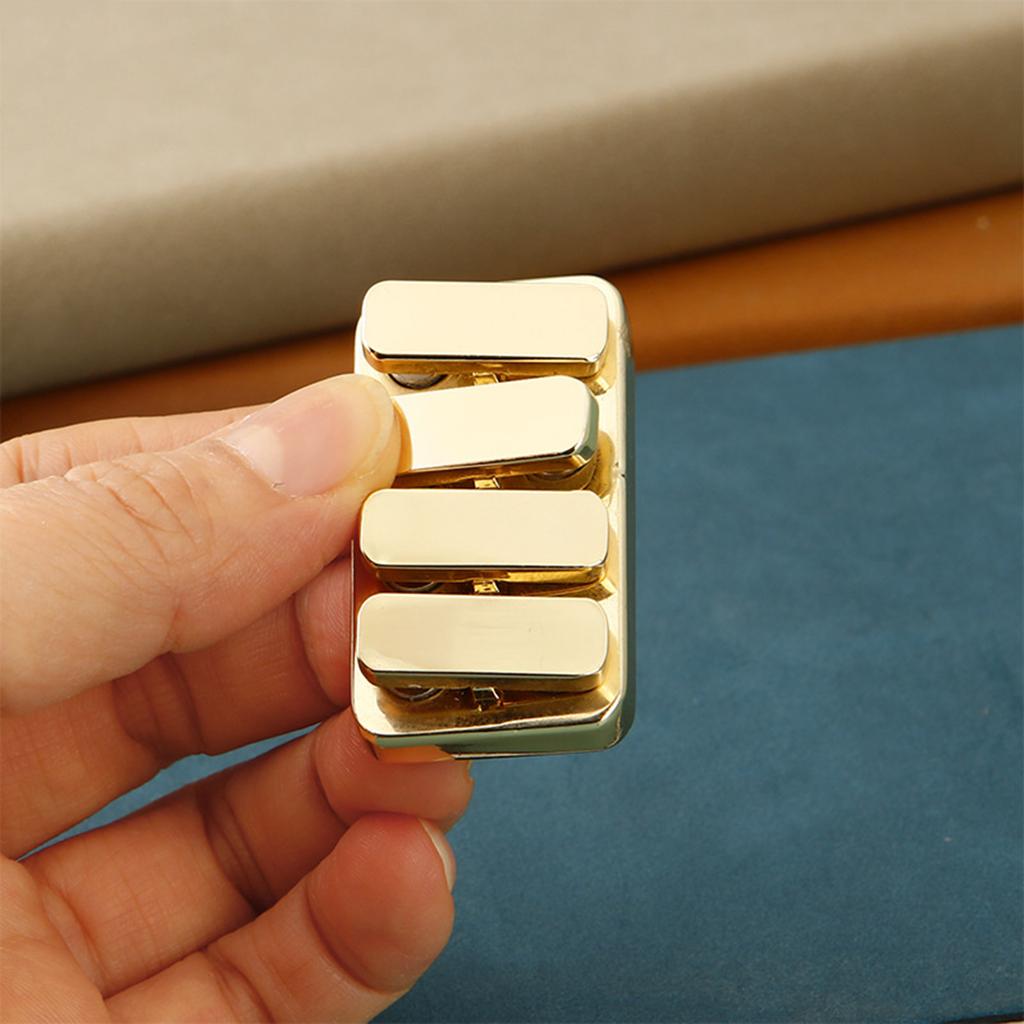 Metal Fidget Clicker Rectangle Shape Stress Relief Toy Classroom Office Desk Toy Golden Rectangle Fidget Piano Keys