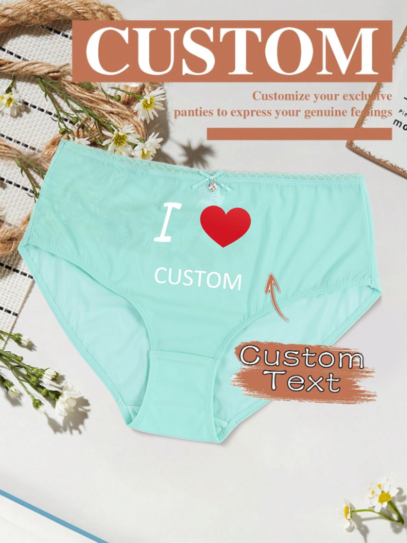 

Милые женские трусики с индивидуальным текстовым принтом, удобные дышащие эластичные трусики с низкой талией XL