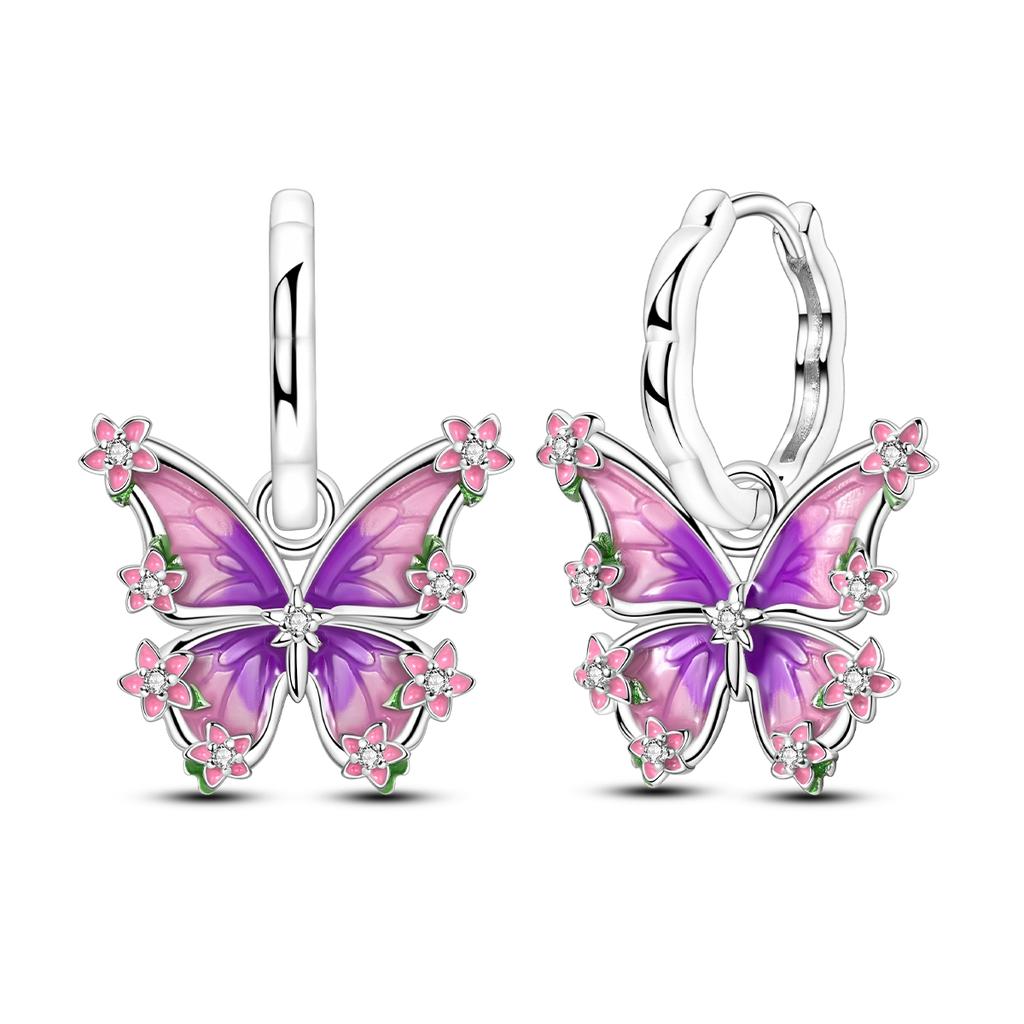 Butterfly Copper Hoop Earring For Woman Eardrop Original Earring Fine Jewelry Gift
