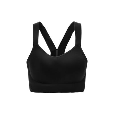 Einfarbiger Cross-Body Sport-BH Damen Unterwäsche Schwarz AT3477-080