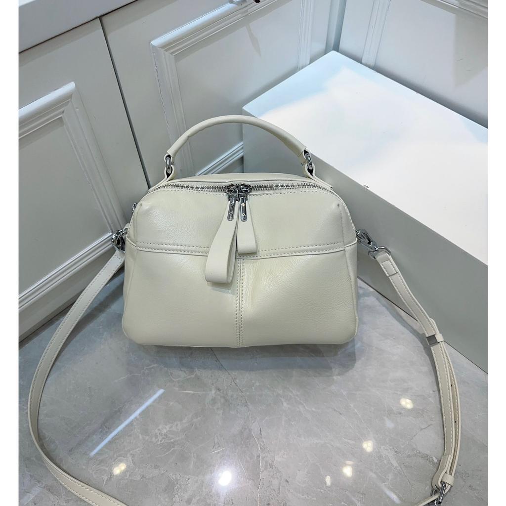 Torba Damska ze Skóry Bydlęcej Jednoramienna Przez Ramię Torba Damska Modna Wielokomorowa Duża Pojemność Praktyczna Torba Apple Miękka