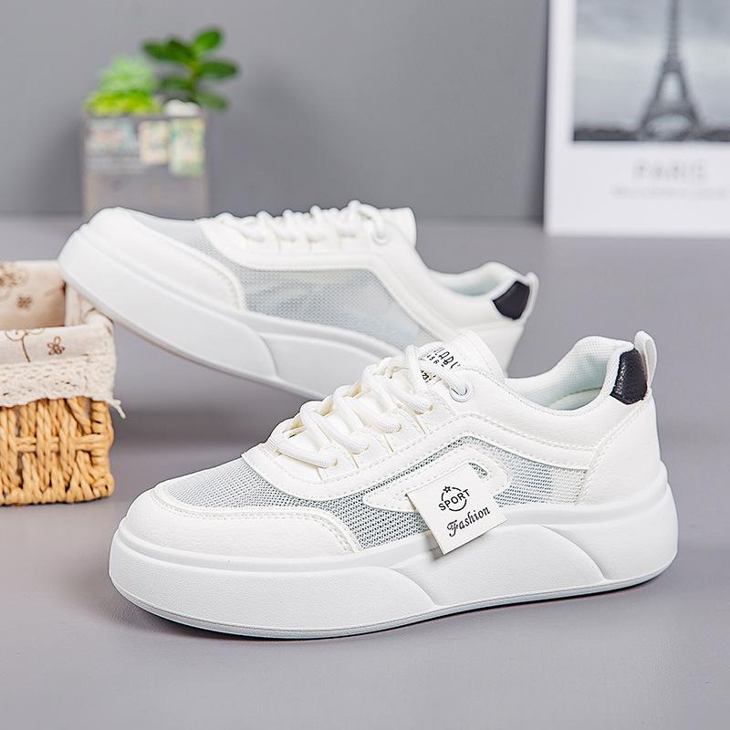 Thin-soled little white shoes for women's 2025 summer new mesh breathable soft-soled sports shoes, student casual board shoes tide