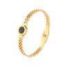 ZAKOL Stainless Steel 18k Gold Color Roman Black Shell Watch Bracelet Niche Design Zircon Gift for Women Men