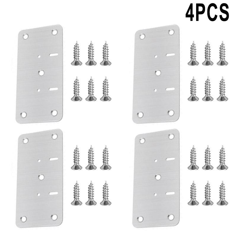 1/4/10 Pcs Cabinet Hinge Repair Plate Cupboard Door Hinges Fixing Plate Cabinet Door Repairing Fixing Panel Furniture Hardware