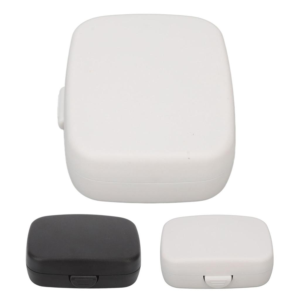 Hearing Aids Case Large Capacity Portable Quadrate Black Hearing Aids Storage Box for Home Outdoor T