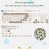 130 Keys Cheese Burger MOA Profile Custom Keycap Set Five Side Dye Sublimation PBT Keycaps for MX Switch Mechanical Keyboard