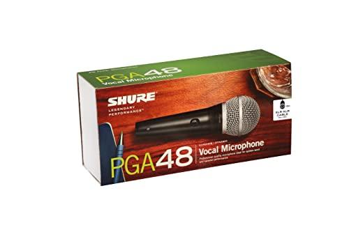 SHURE Dynamic Vocal Microphone: Cardioid/Switchable/XLR-XLR Cable Included PGA48-XLR-J Black [Domestic Genuine Product/2-Year Manufacturer's Warranty]