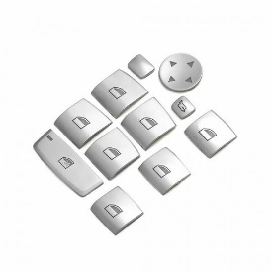 For BMW 5 Series F10 F18 525 528 Door Window Switch Lifter Buttons Chrome Cover