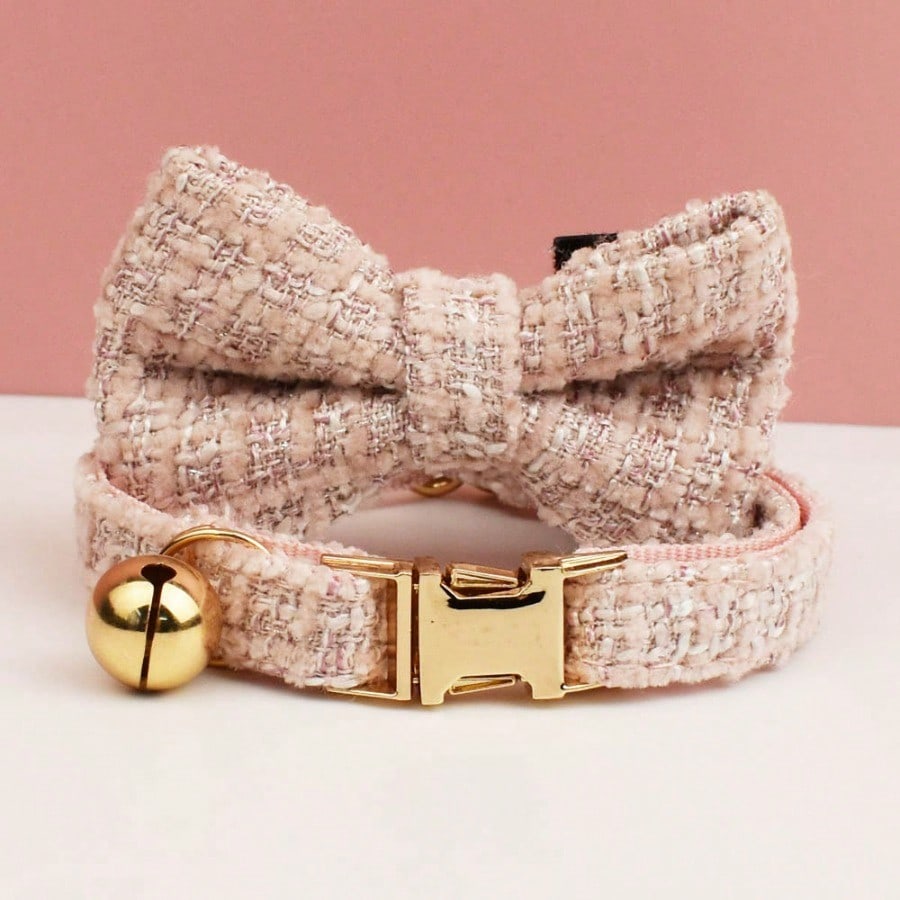 2Pcs/set Pet collars cat collar dog collar cute bell collar bow tie