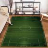 Soccer Field Pattern Area Rug in Green for Living Room Decor Suitable for use as an anti-slip for living room bedroom sofas