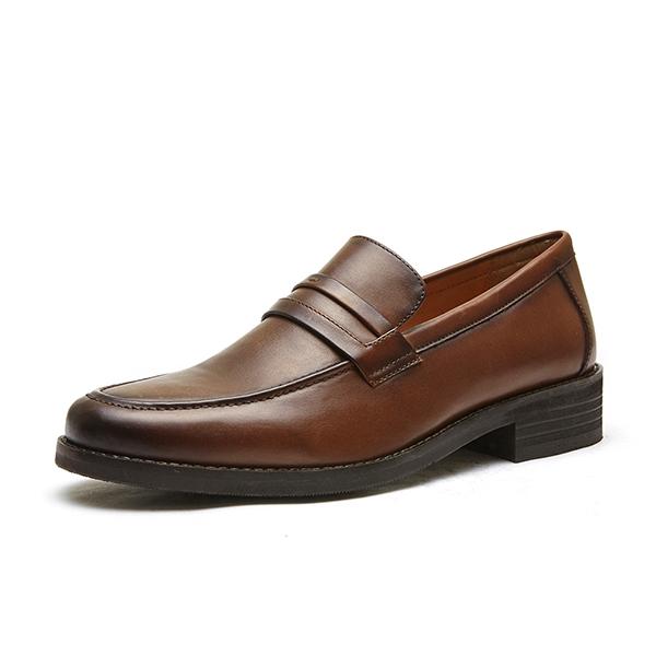 Elcanto Maz Men'S Round-Toe Penny Loafers 3.5Cm (Type A)