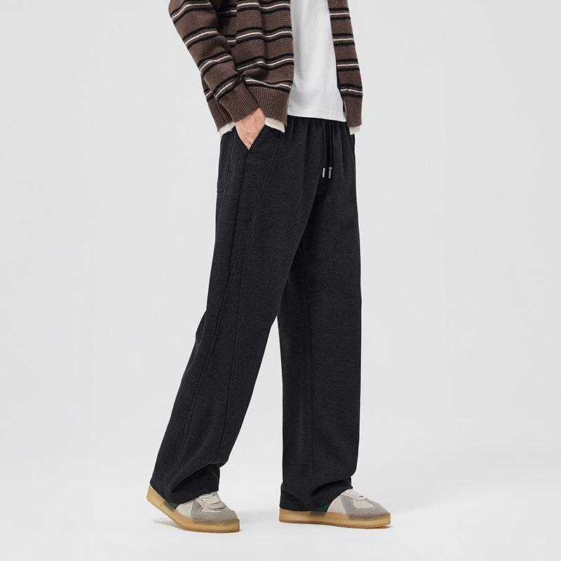 Trendy brand versatile casual pants men's autumn and winter new straight loose wide legs drooping sports long pants