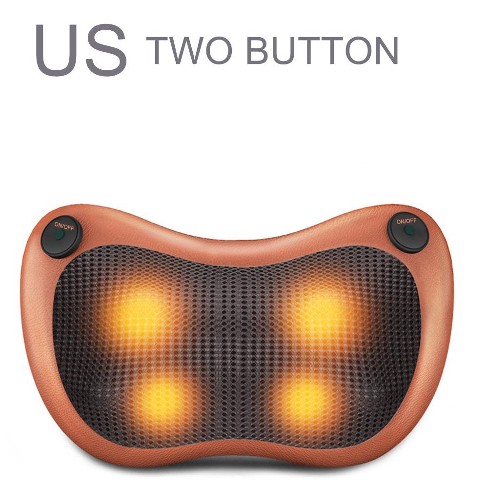 12/8/6/4 Heads Car Back Neck Massager Electric Massage Relaxation Pillow Cushion Home Waist Body