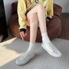Niche Little White Shoes Women's Flat-bottomed Versatile Summer Thin Board Shoes Platform Single Shoes Silk Satin Canvas Shoes