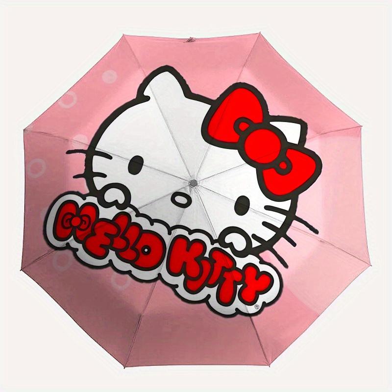 1pc Hello Kitty Sticker Design Umbrella with Plastic Handle,Suitable for All Seasons Home Travel Outdoor UmbrellaSanlio120