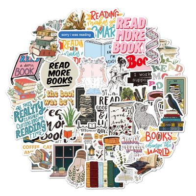 Buchige Sticker Liebe zum Lesen Sticker für Teenager und Lesebegeisterte Buchige Wasserdichte Vinyl-Aufkleber für Wasserflasche Handy