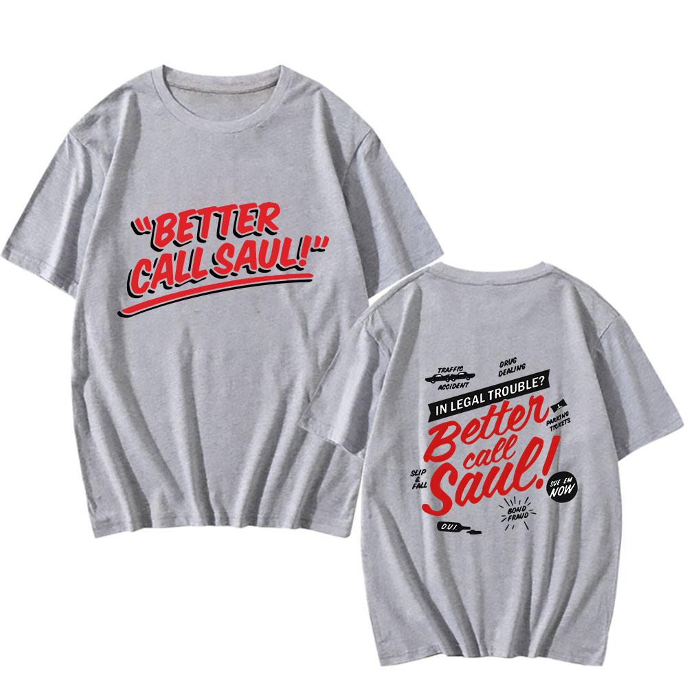 Better Call Saul Tshirts Men Originality Aesthetic Short Sleeve T-shirts 100% Cotton T Shirts Fancy Art Letter Design Sticker