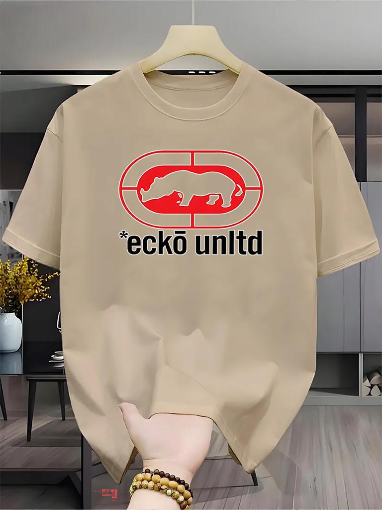 New Summer Luxury Mens Fashion Patterned Tshirt Round Neck Casual Trendy Y2k Highend Highquality Fitness Sports Tshirt