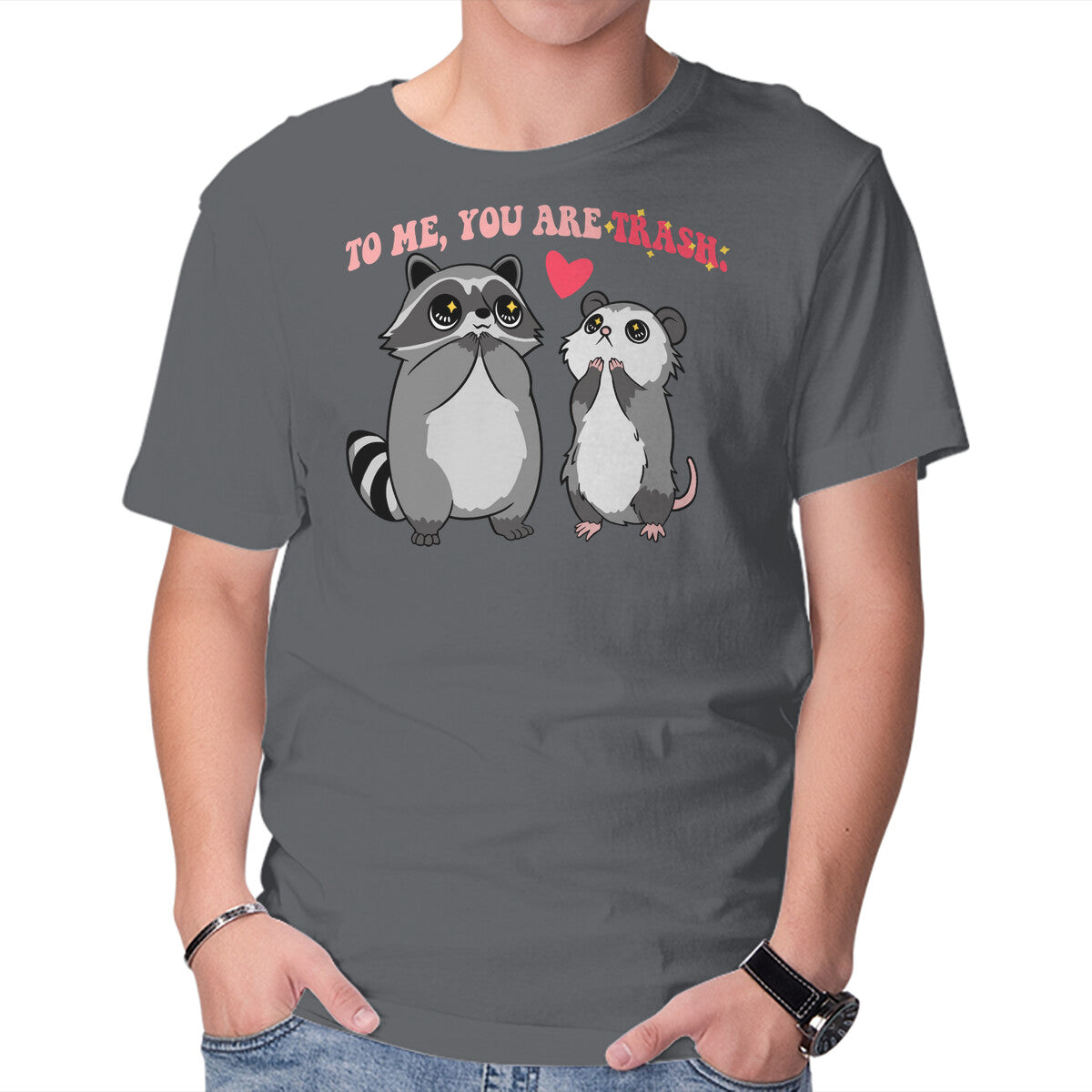 Unisex Crew Neck T-Shirt To Me You Are Trash Graphic Short Sleeve Casual Tee S