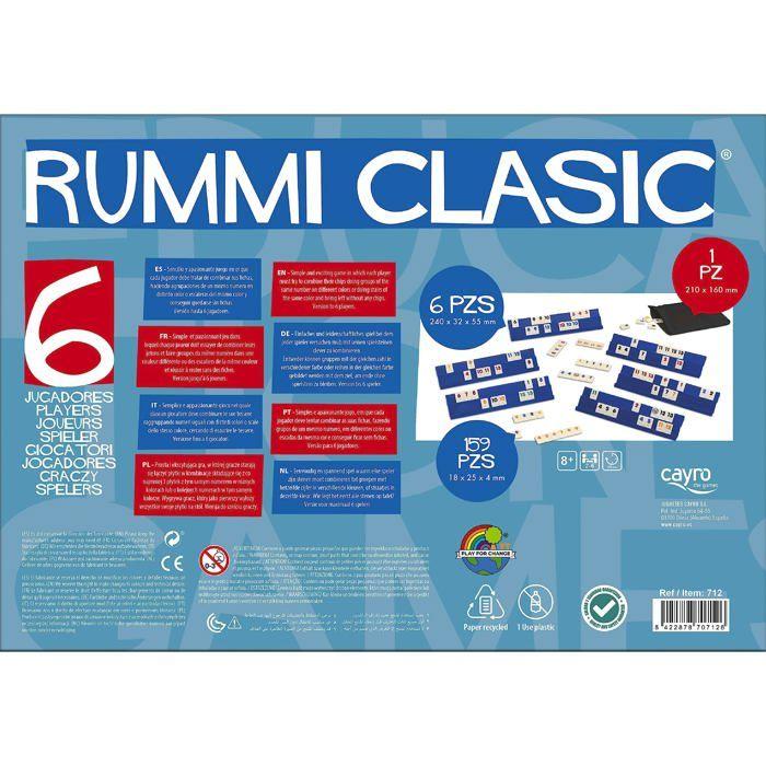 Společenská hra - Cayro - Klasické Rummy - 6 hráčů - Kognitivní rozvoj