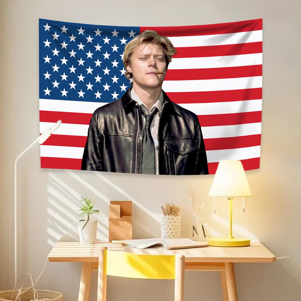 JJ Outerbanks Tapiserie JJ Maybank Americká vlajka Estetická dekorace Nástěnná závěsná Ložnice Kolej Pozadí Domov A Zahrada Banner