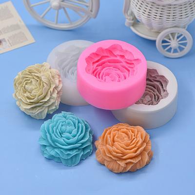 Large Peony Flower Silicone Mold 3D Flowers Candle Plaster Resin Casting Tool Handmade Chocolate Cake Baking Molds Soap Making
