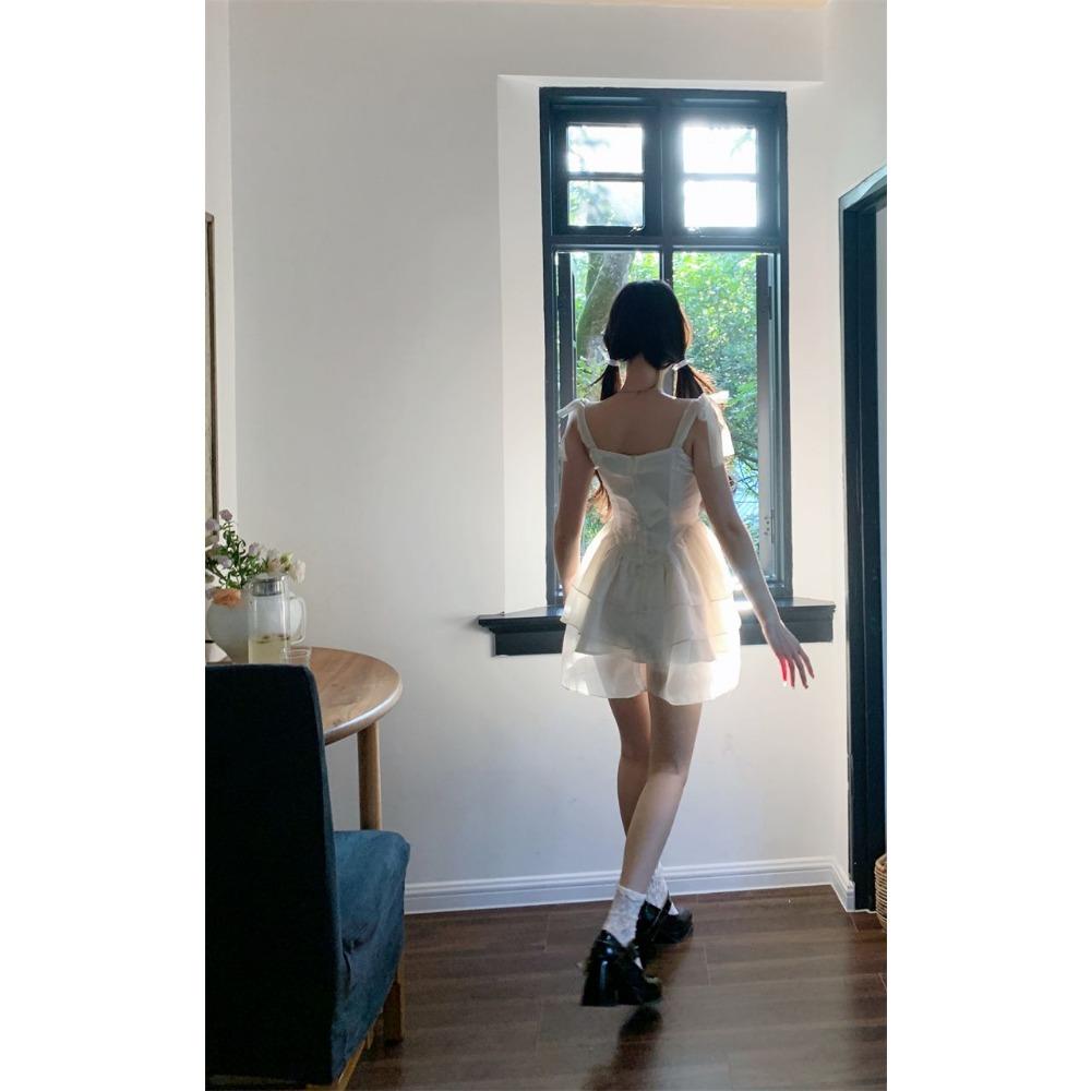 Coconut Milk Jelly Ballet Girl Pure White Suspender Sweet Dress