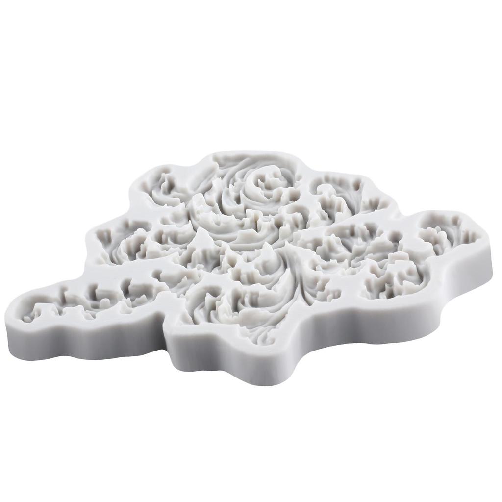 Baroque Silicone Mold Flower Lace Fondant Molds Cake Decorating Tools Cupcake Topper Candy Sugar Craft Gum Paste Polymer Clay