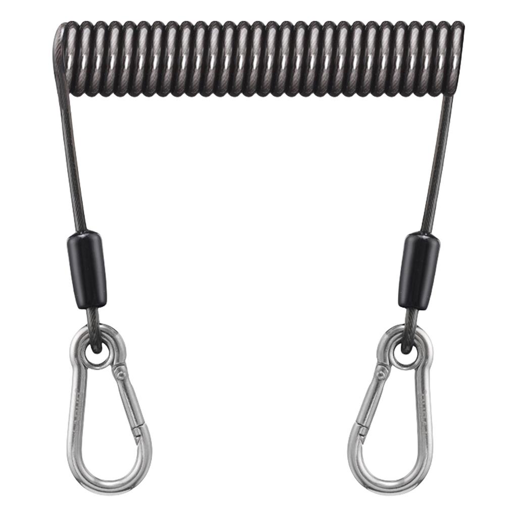 Anti-Lost Stretch Cord for Fishing Multipurpose Tools Fishing Safety Lanyard Retractable Coiled Tether with Carabiner