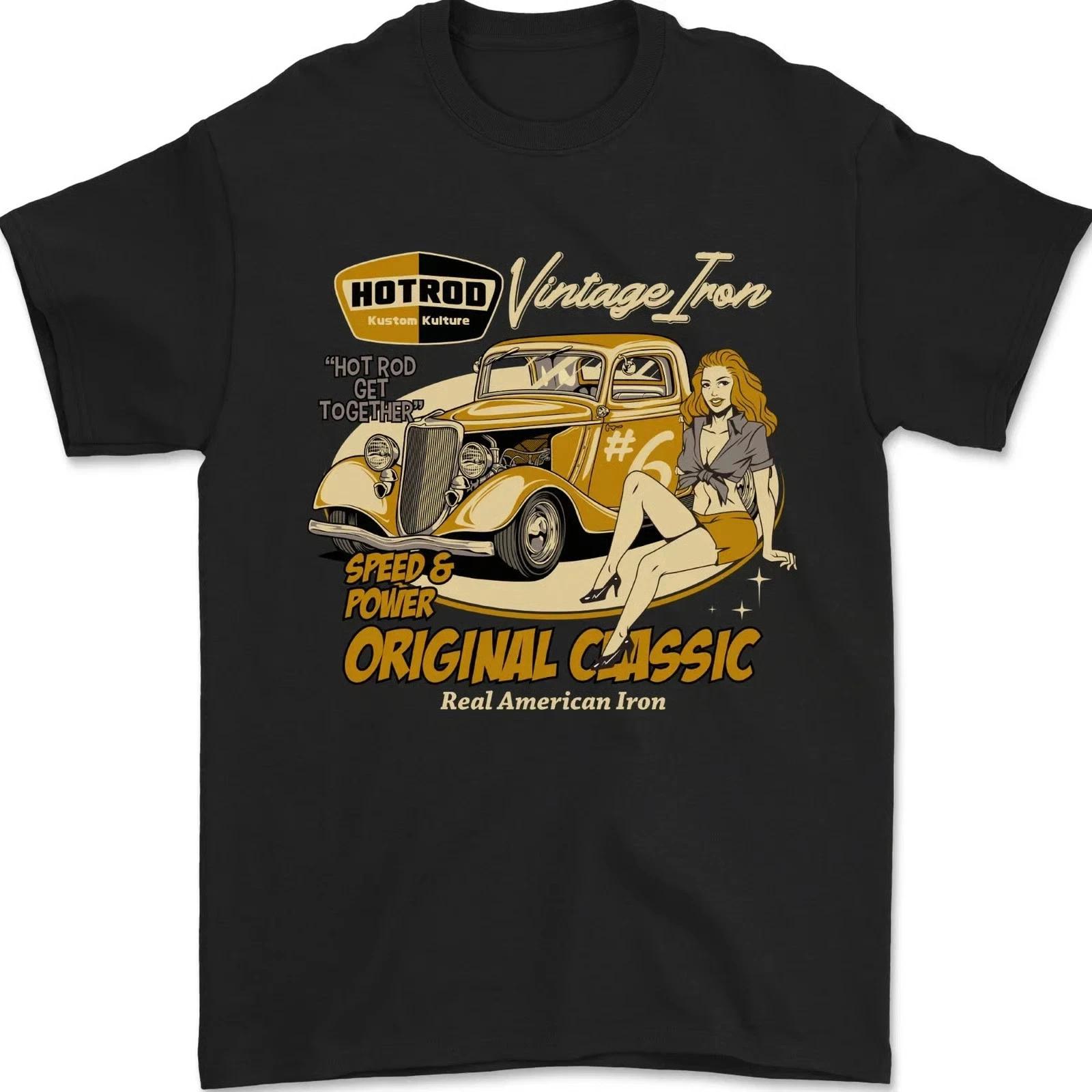 Hot Rod Vintage Iron Original Classic Mens T-Shirt XXL