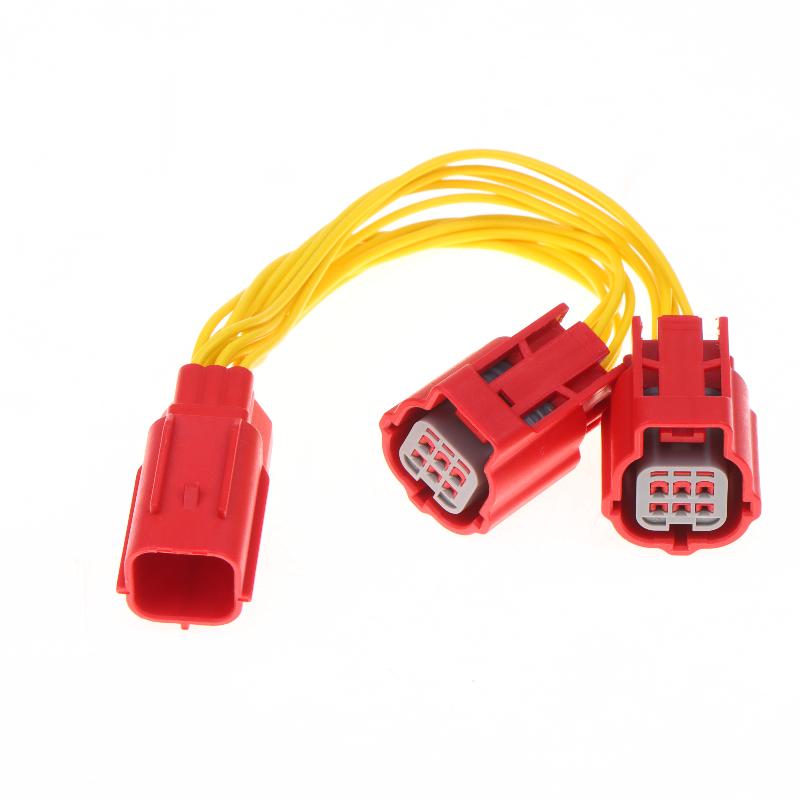 Motorcycle OBD Diagnostic Plug Durable Metal Pins Fuel Injection Tester Adapter 2Pcs DJ7065Y-0.6-11/21 for Frequent Shop Use