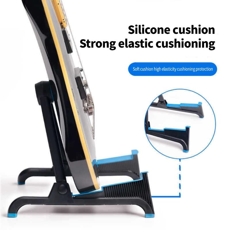Sturdy Foldable Guitar Stand With Nylon For Solid Support Preventing Instrument Slips On Various Terrains